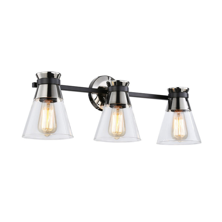 Artcraft Canada - AC11803NB - Three Light Vanity - Kanata - Black & Polished Nickel