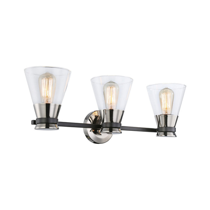 Artcraft Canada - AC11803NB - Three Light Vanity - Kanata - Black & Polished Nickel