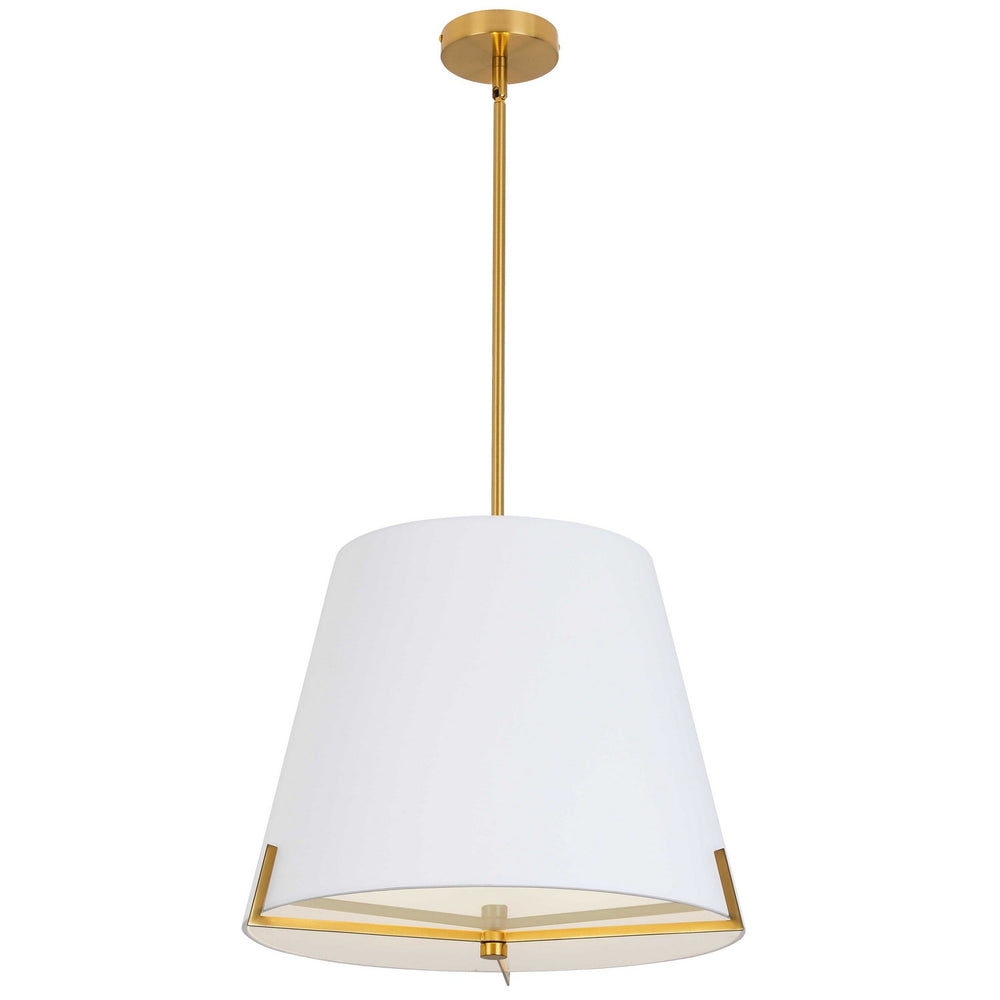 Dainolite Canada - PST-184P-AGB-WH - Four Light Pendant - Preston - White