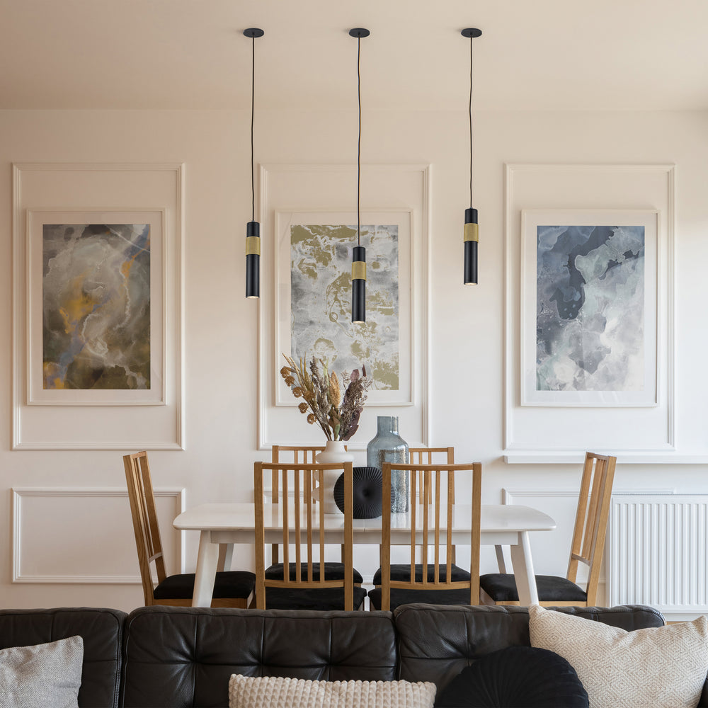 Dainolite Canada - PSW-121P-MB-AGB - One Light Pendant - Passwell - Matte Black