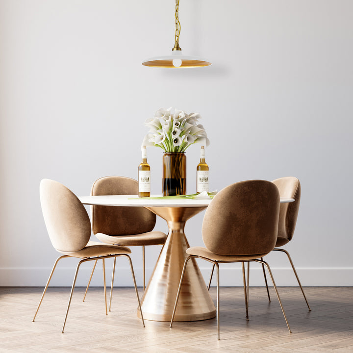 Dainolite Canada - QTN-181P-MW-AGB - One Light Pendant - Quentin - Matte White