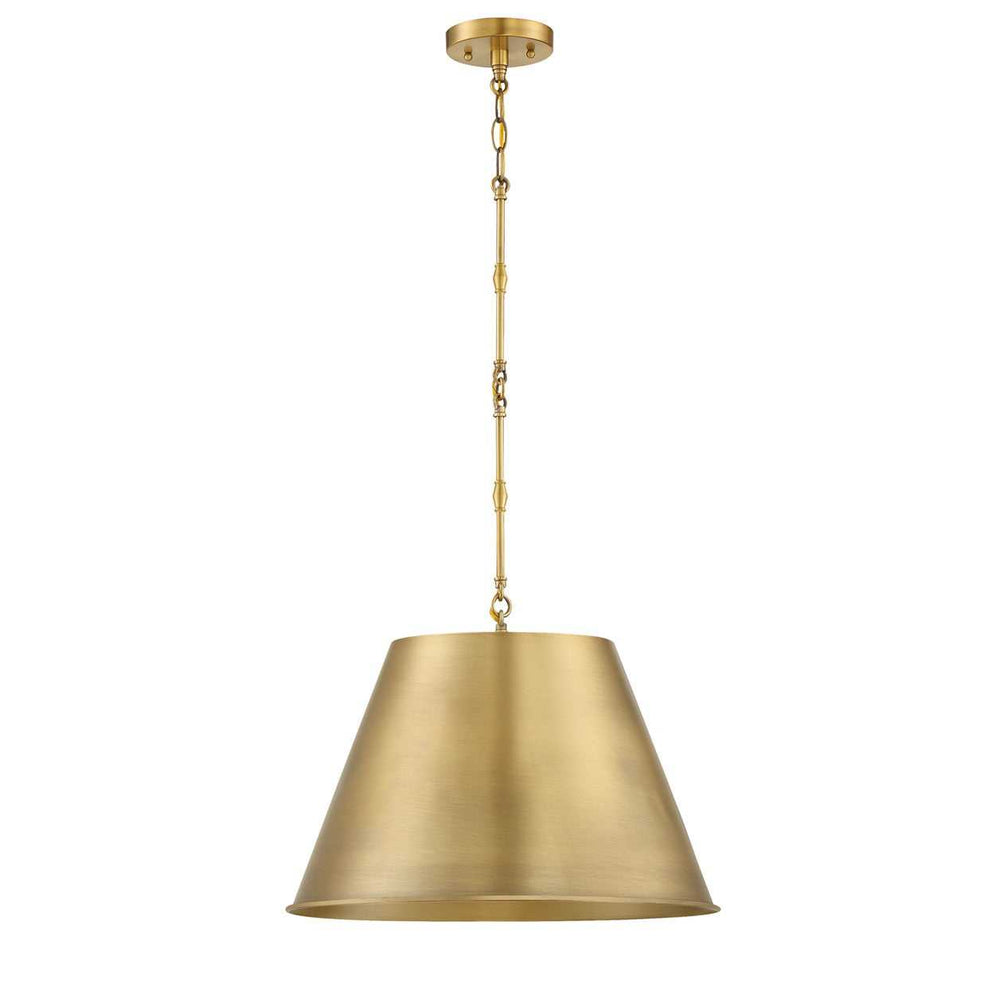 Alden One Light Pendant in Warm Brass Savoy House