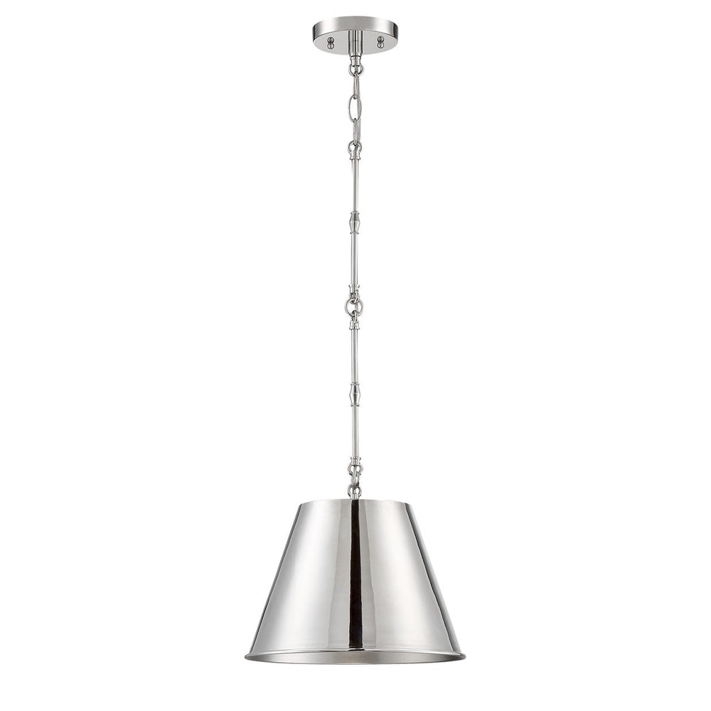 Alden One Light Pendant in Polished Nickel Savoy House