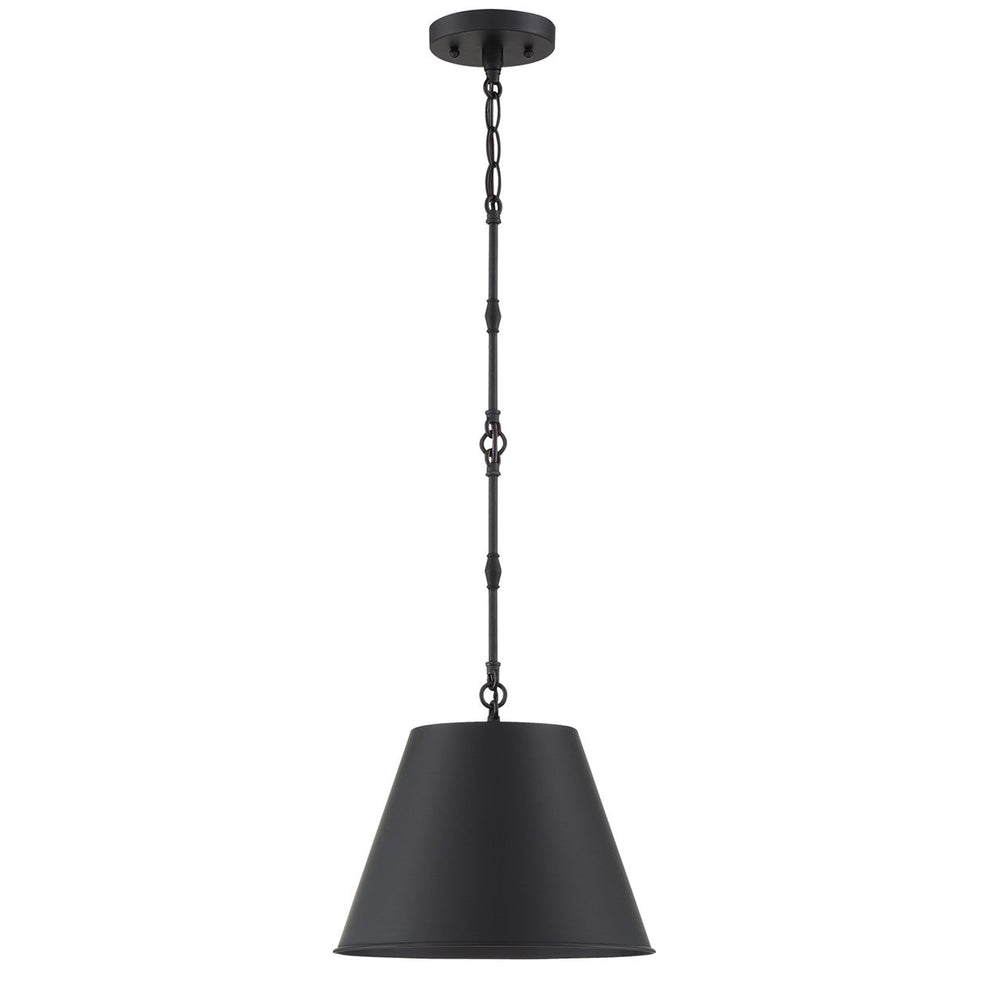 Alden One Light Pendant in Matte Black Savoy House