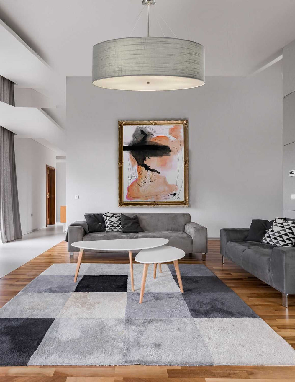 Textile 12 Light Pendant in Brushed Nickel Justice Designs