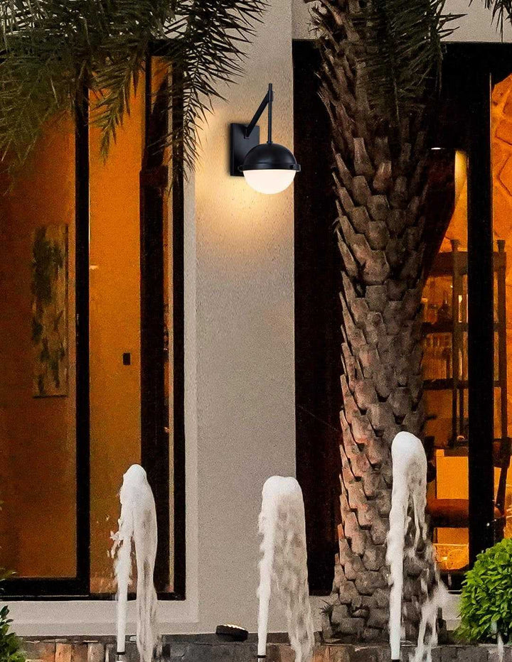 Fusion LED Outdoor Wall Sconce in Matte Black Justice Designs