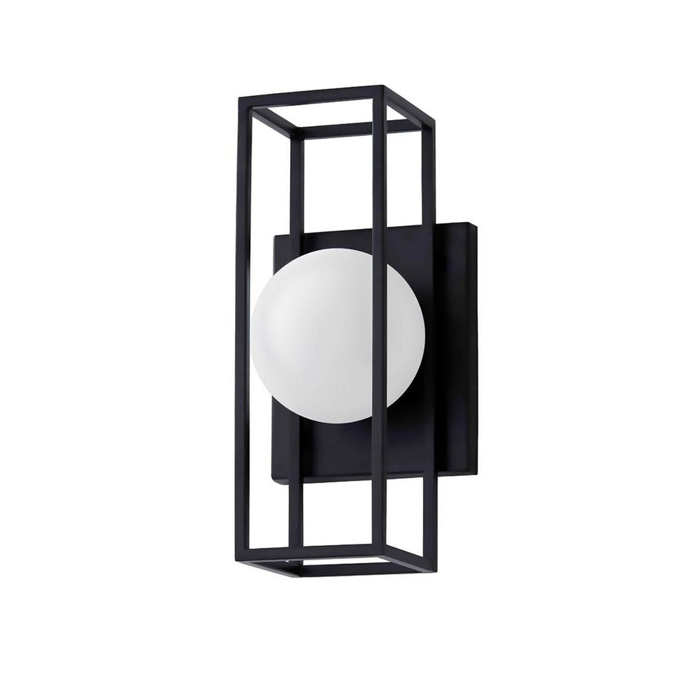 Justice Designs - FSN-7182W-OPAL-MBLK - LED Outdoor Wall Sconce - Fusion - Matte Black