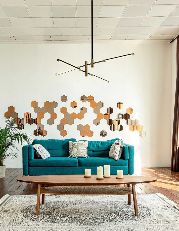 Fianco LED Chandelier in Matte Black w/ Brass Justice Designs