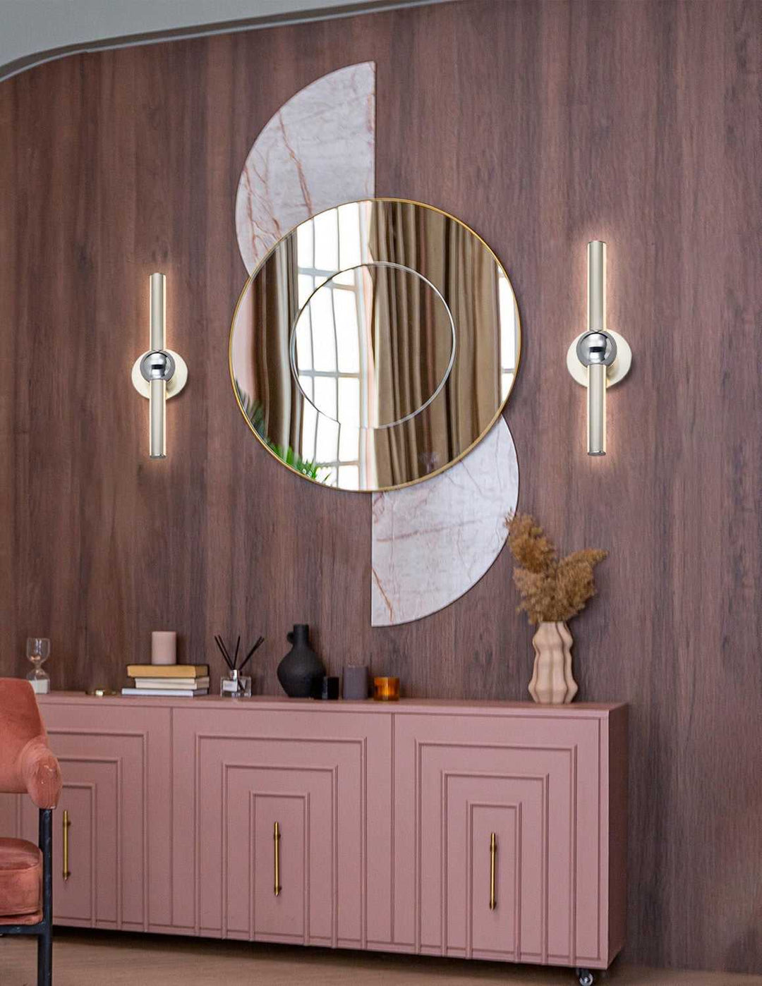 Arzy LED Linear Wall/Bath in Brushed Nickel w/ Chrome Justice Designs