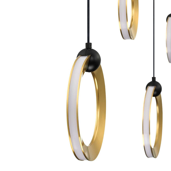 Circols LED Pendant Bar in Black & Brass Kendal Canada