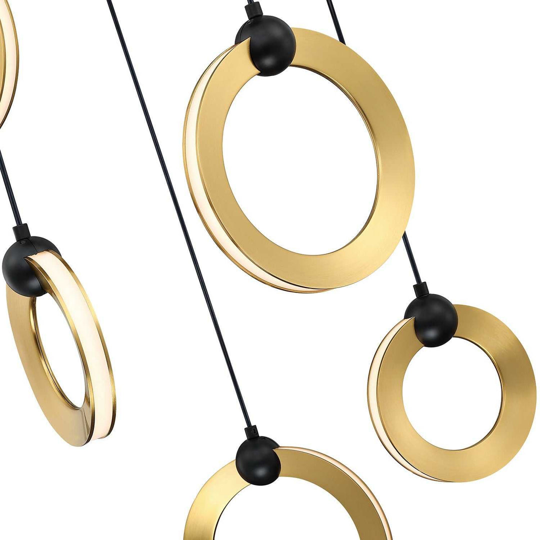 Circols LED Pendant Pan in Black & Brass Kendal Canada