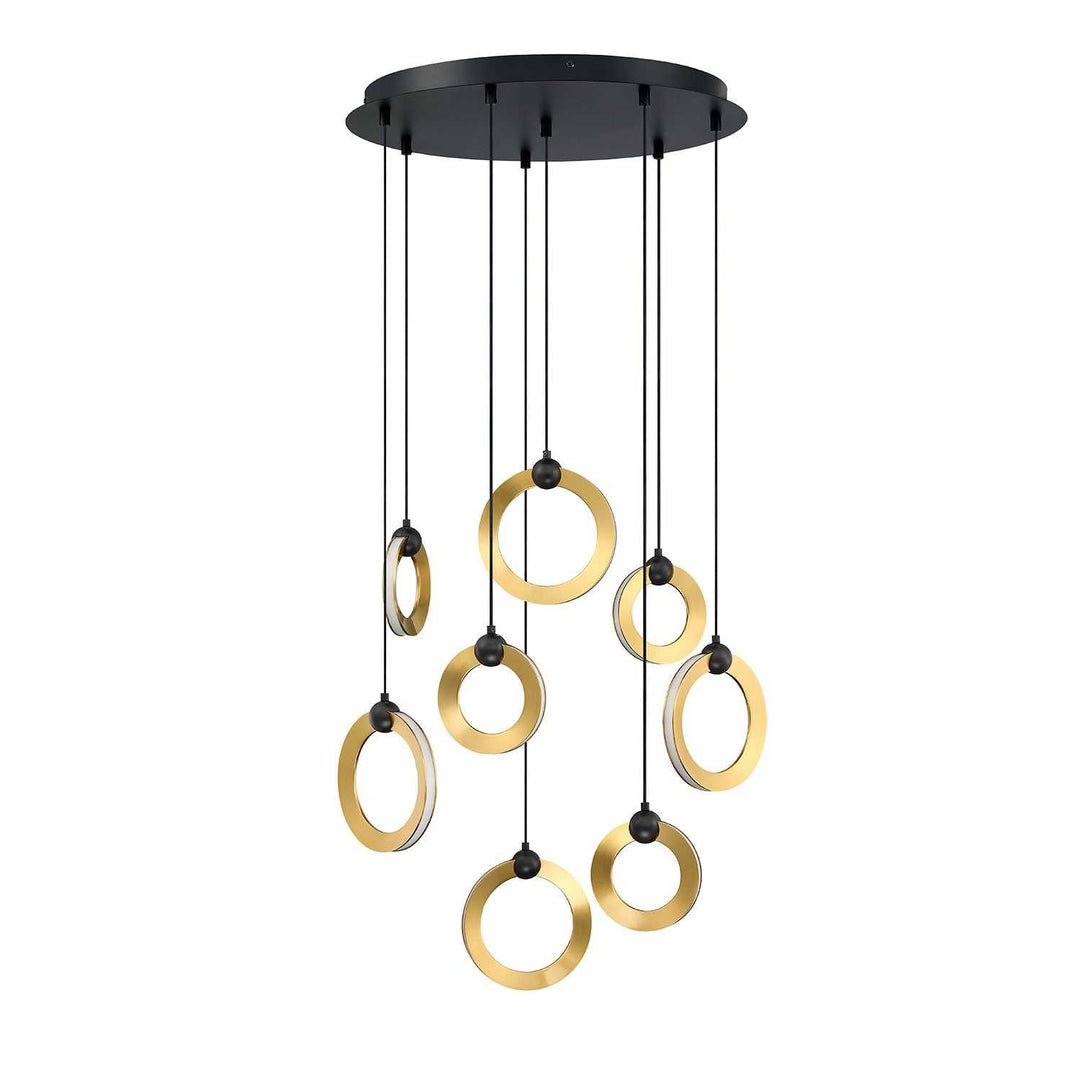 Circols LED Pendant Pan in Black & Brass Kendal Canada