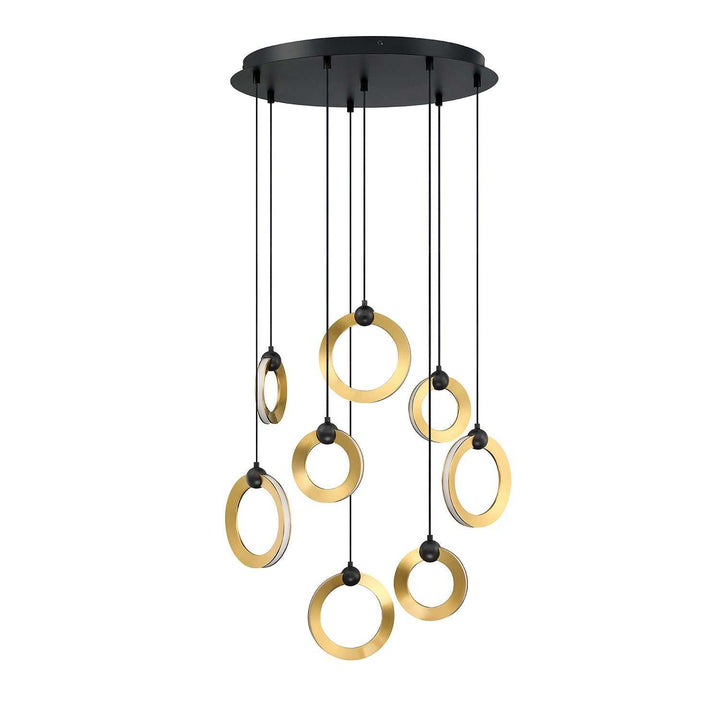 Circols LED Pendant Pan in Black & Brass Kendal Canada