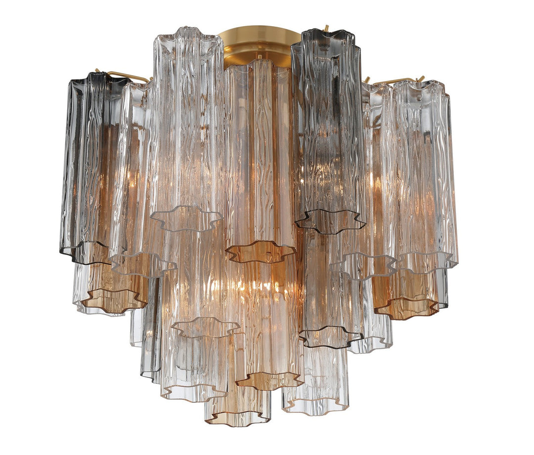 Crystorama - ADD-300-AG-AU_CEILING - Four Light Semi Flush Mount - Addis - Aged Brass