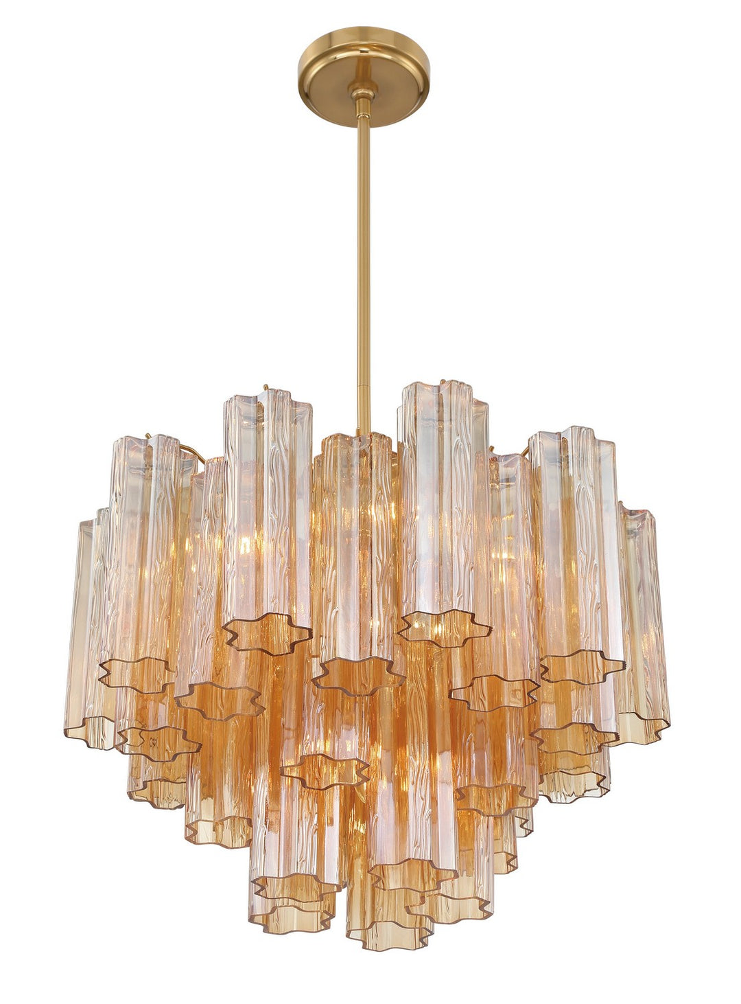 Crystorama - ADD-306-AG-AM - Six Light Chandelier - Addis - Aged Brass