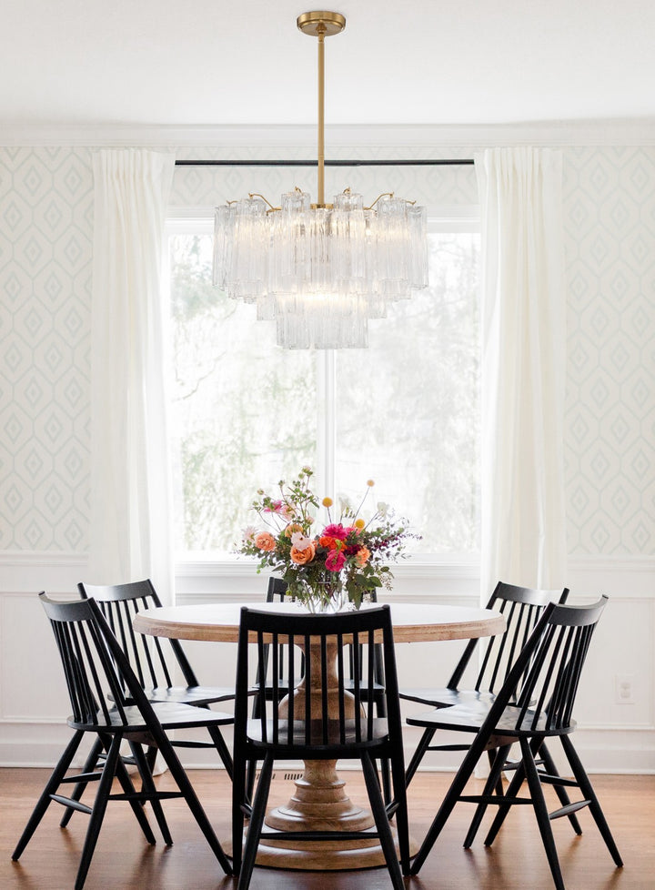 Crystorama - ADD-308-AG-CL - Nine Light Chandelier - Addis - Aged Brass