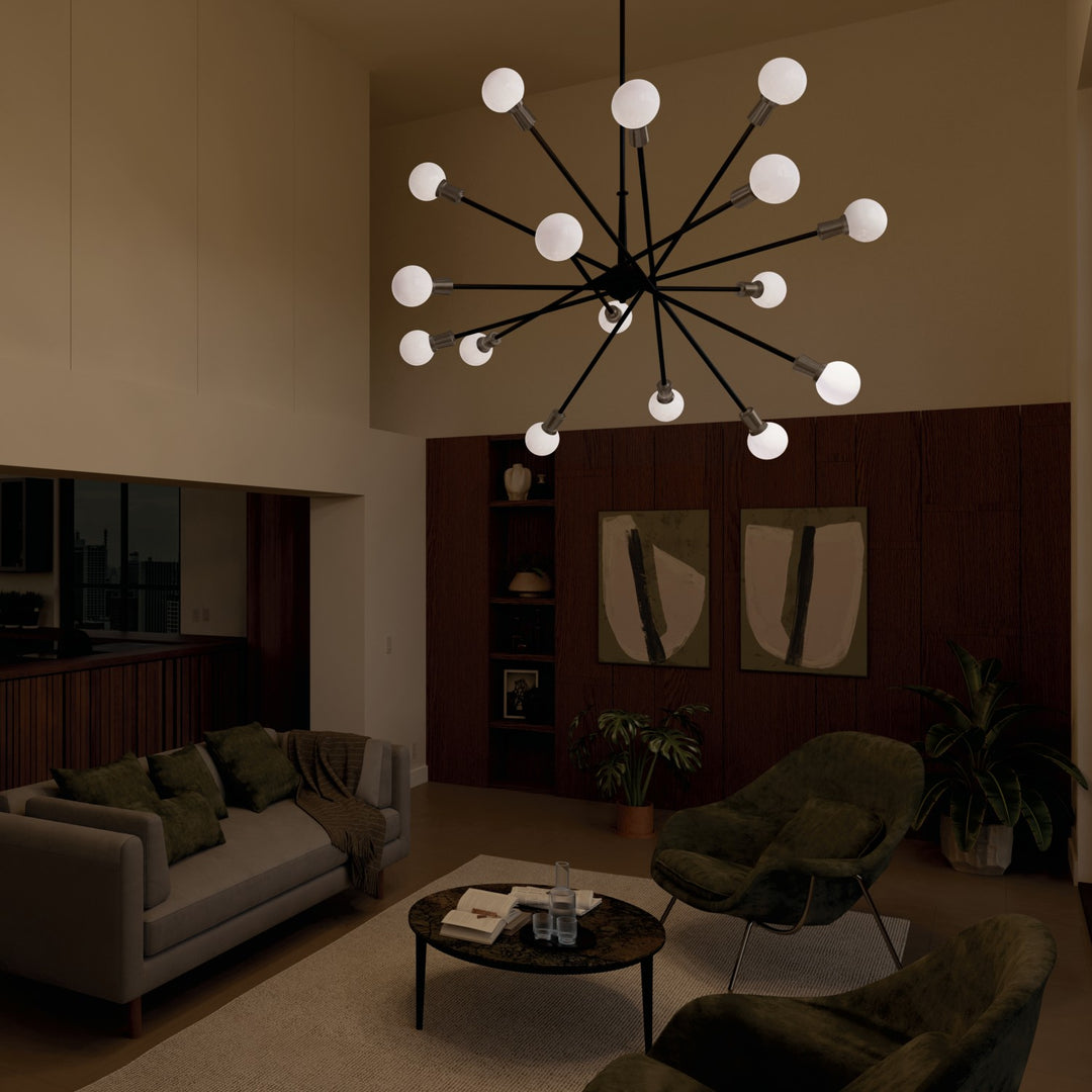 Kichler Canada - 52537BK - 16 Light Chandelier - Armstrong - Black