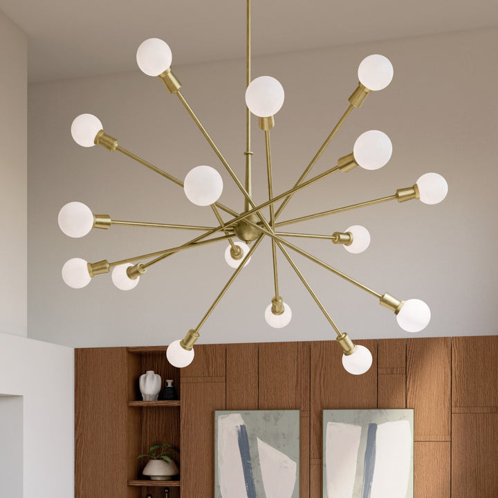 Kichler Canada - 52537NBR - 16 Light Chandelier - Armstrong - Natural Brass