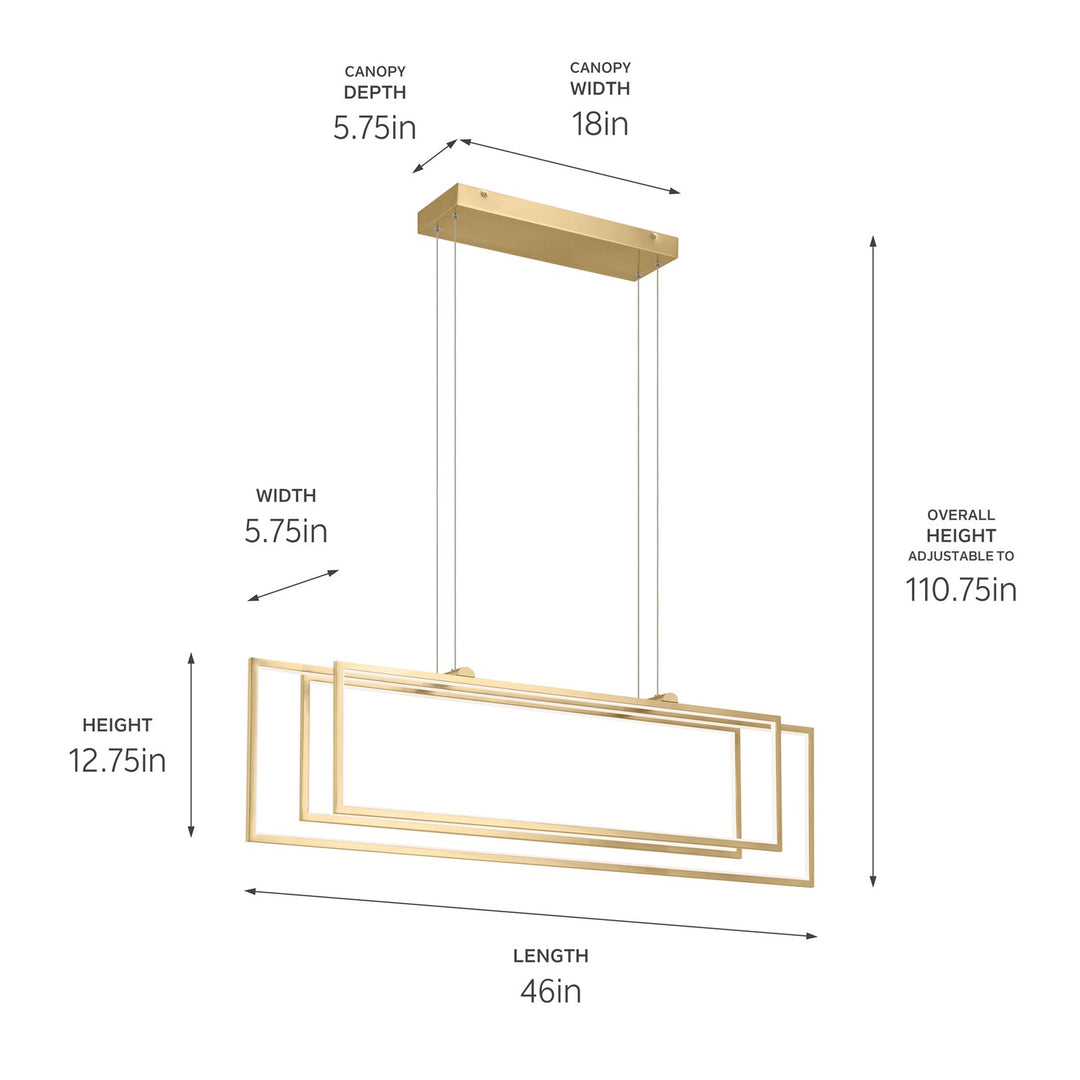 Kichler Canada - 84331CG - LED Linear Chandelier - Jestin - Champagne Gold