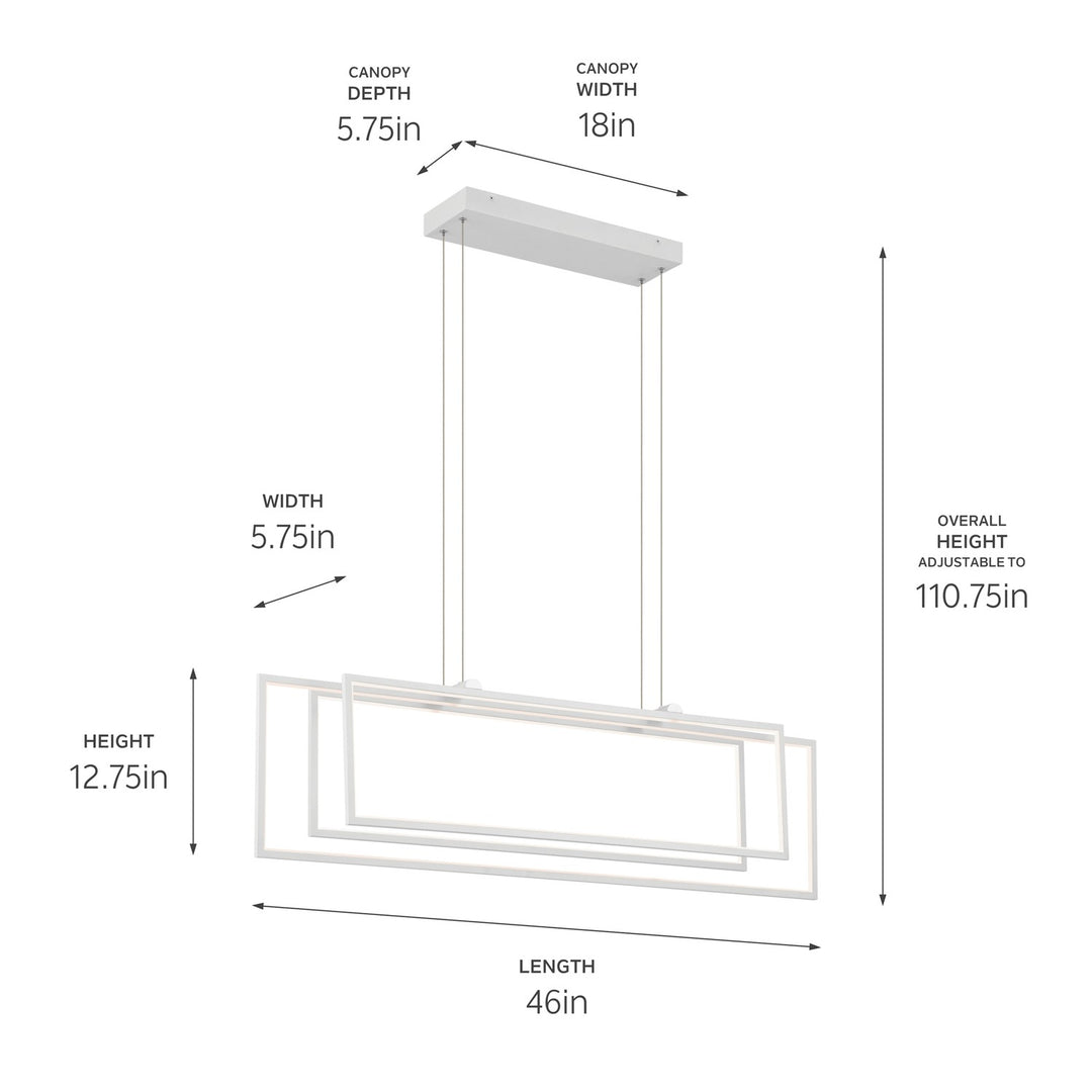 Kichler Canada - 84331WH - LED Linear Chandelier - Jestin - White