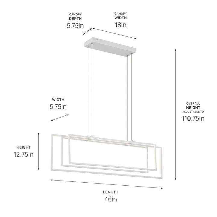 Kichler Canada - 84331WH - LED Linear Chandelier - Jestin - White