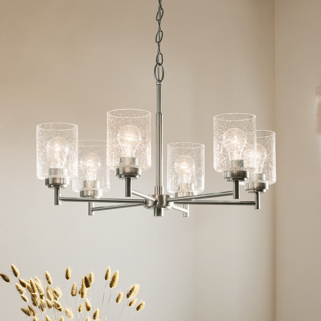 Kichler Canada - 52616NI - Six Light Chandelier - Winslow - Brushed Nickel