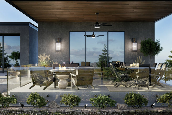 Kichler Canada - 59009WZC - Three Light Outdoor Wall Mount - Lahden - Weathered Zinc