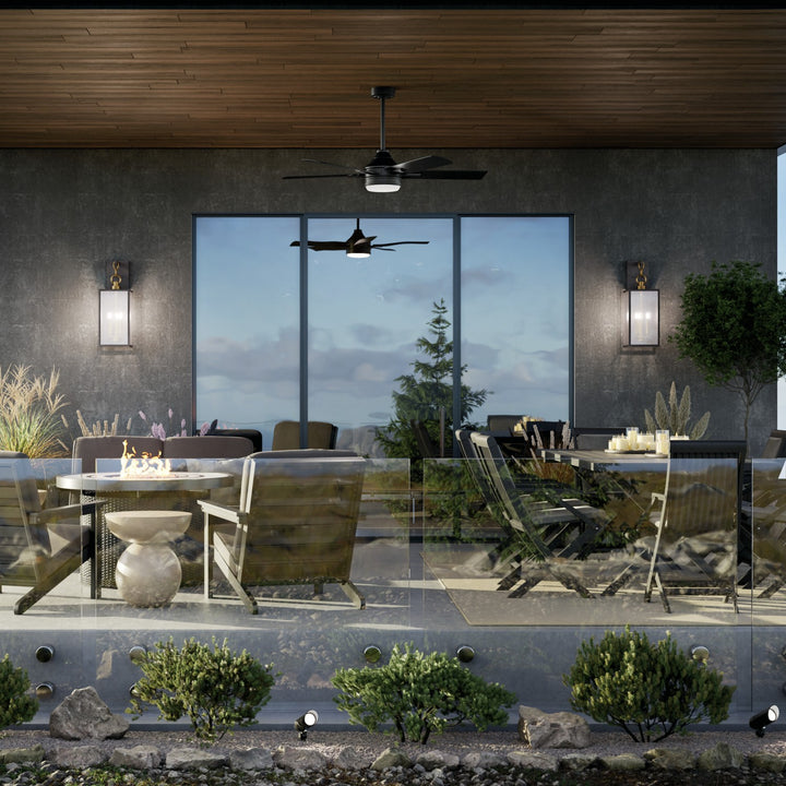 Kichler Canada - 59009WZC - Three Light Outdoor Wall Mount - Lahden - Weathered Zinc
