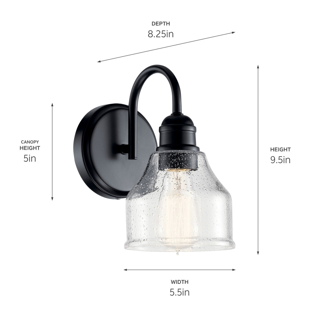 Kichler Canada - 45971BK - One Light Wall Sconce - Avery - Black