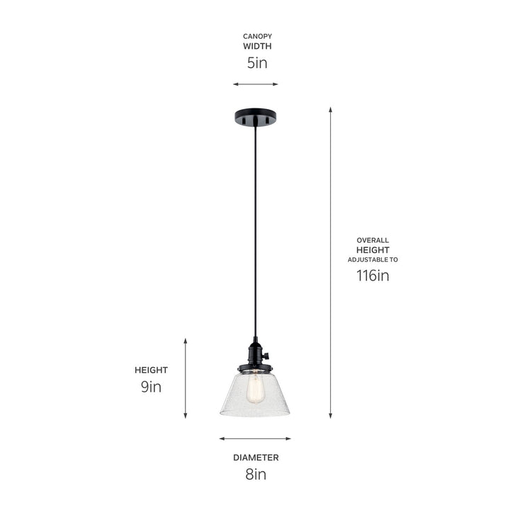 Kichler Canada - 43851BK - One Light Mini Pendant - Avery - Black
