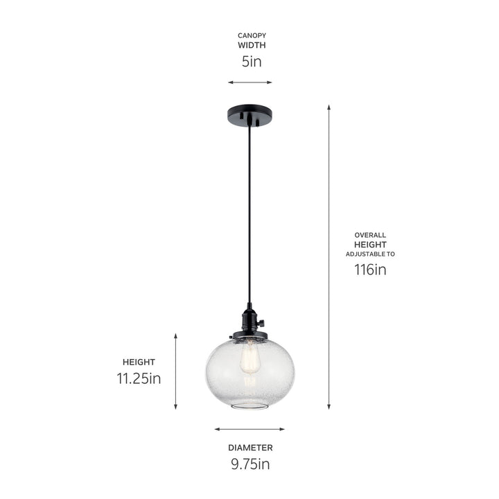 Kichler Canada - 43852BK - One Light Mini Pendant - Avery - Black