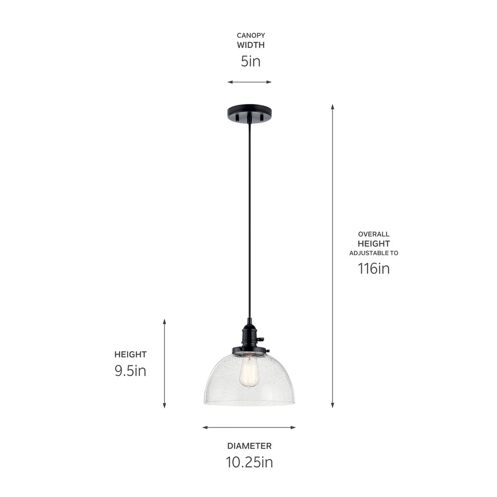 Kichler Canada - 43853BK - One Light Mini Pendant - Avery - Black
