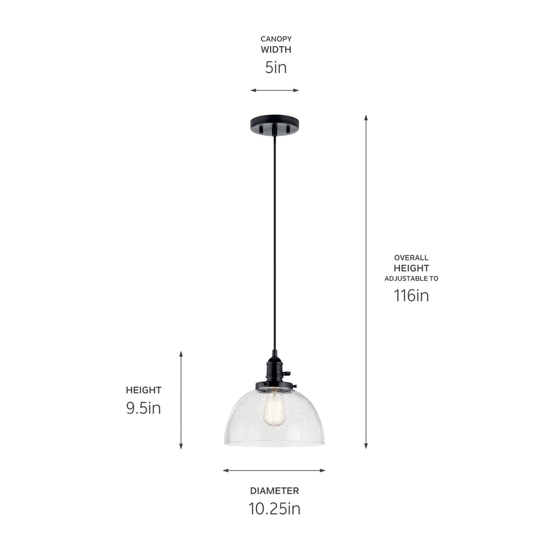 Kichler Canada - 43853BK - One Light Mini Pendant - Avery - Black