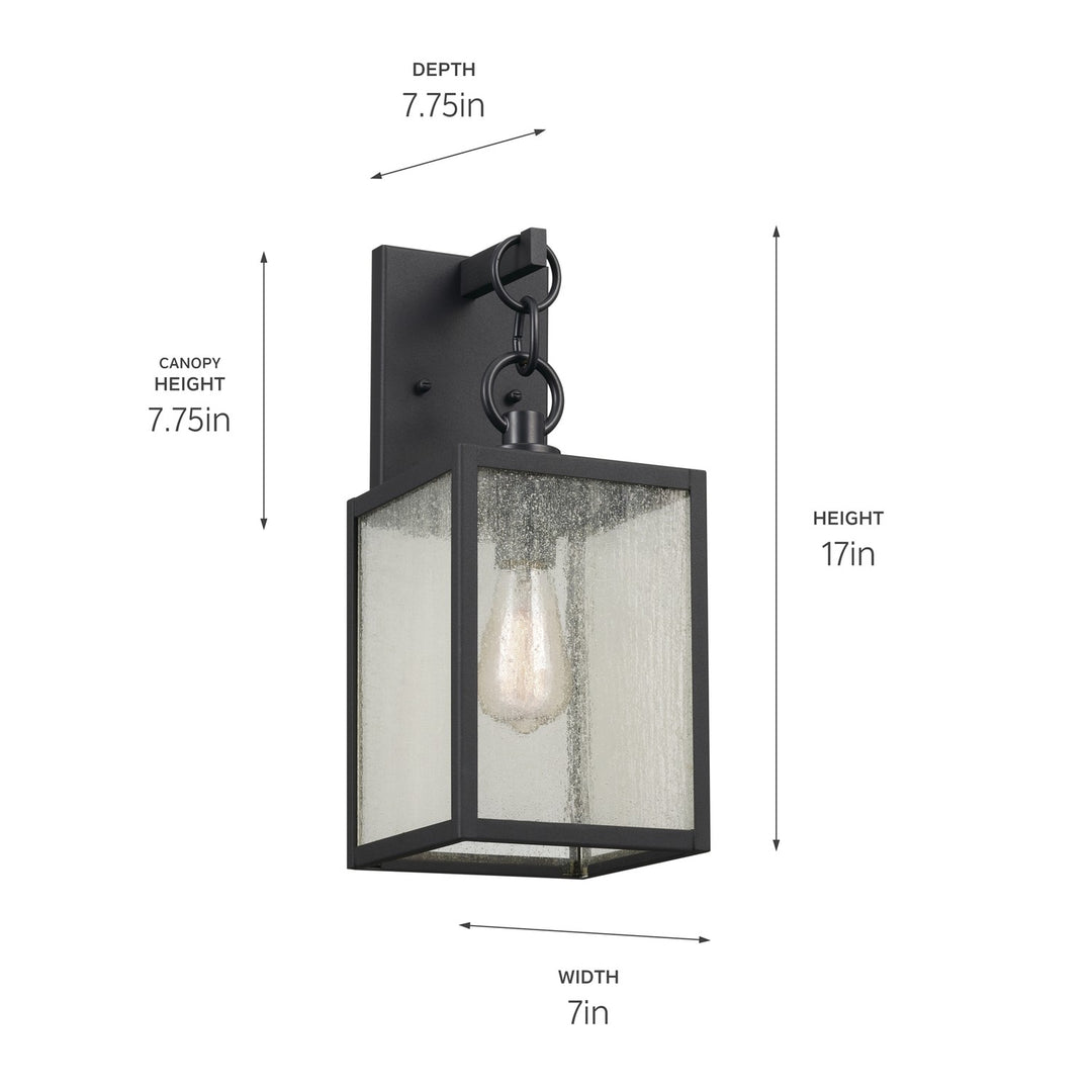 Kichler Canada - 59006BKT - One Light Outdoor Wall Mount - Lahden - Black