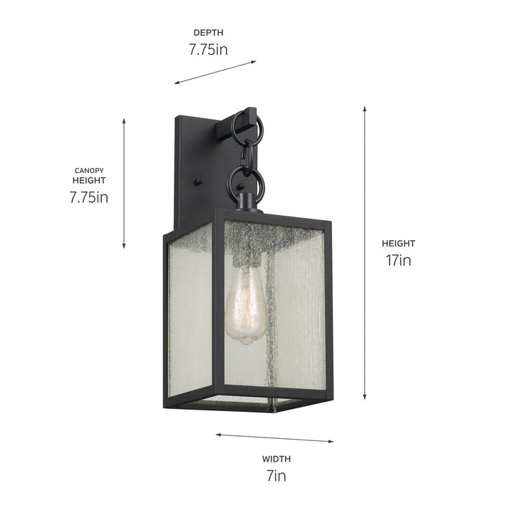 Kichler Canada - 59006BKT - One Light Outdoor Wall Mount - Lahden - Black