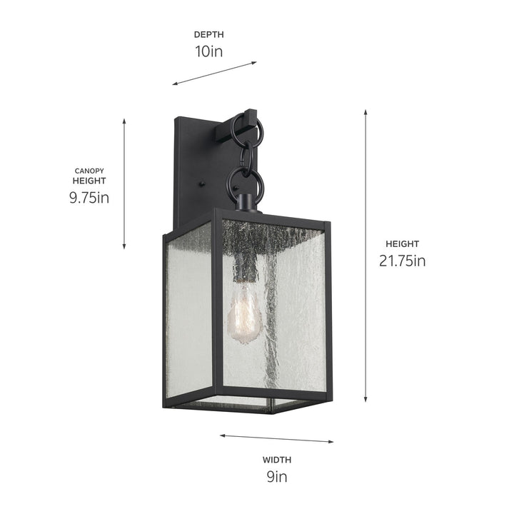 Kichler Canada - 59007BKT - One Light Outdoor Wall Mount - Lahden - Black Textured
