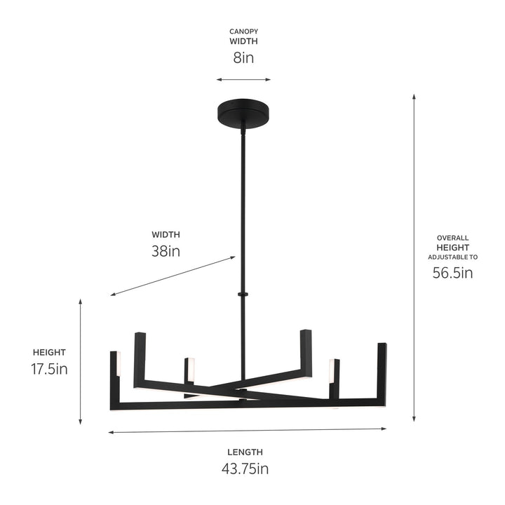 Kichler Canada - 84328MBK - LED Chandelier - Priam - Matte Black