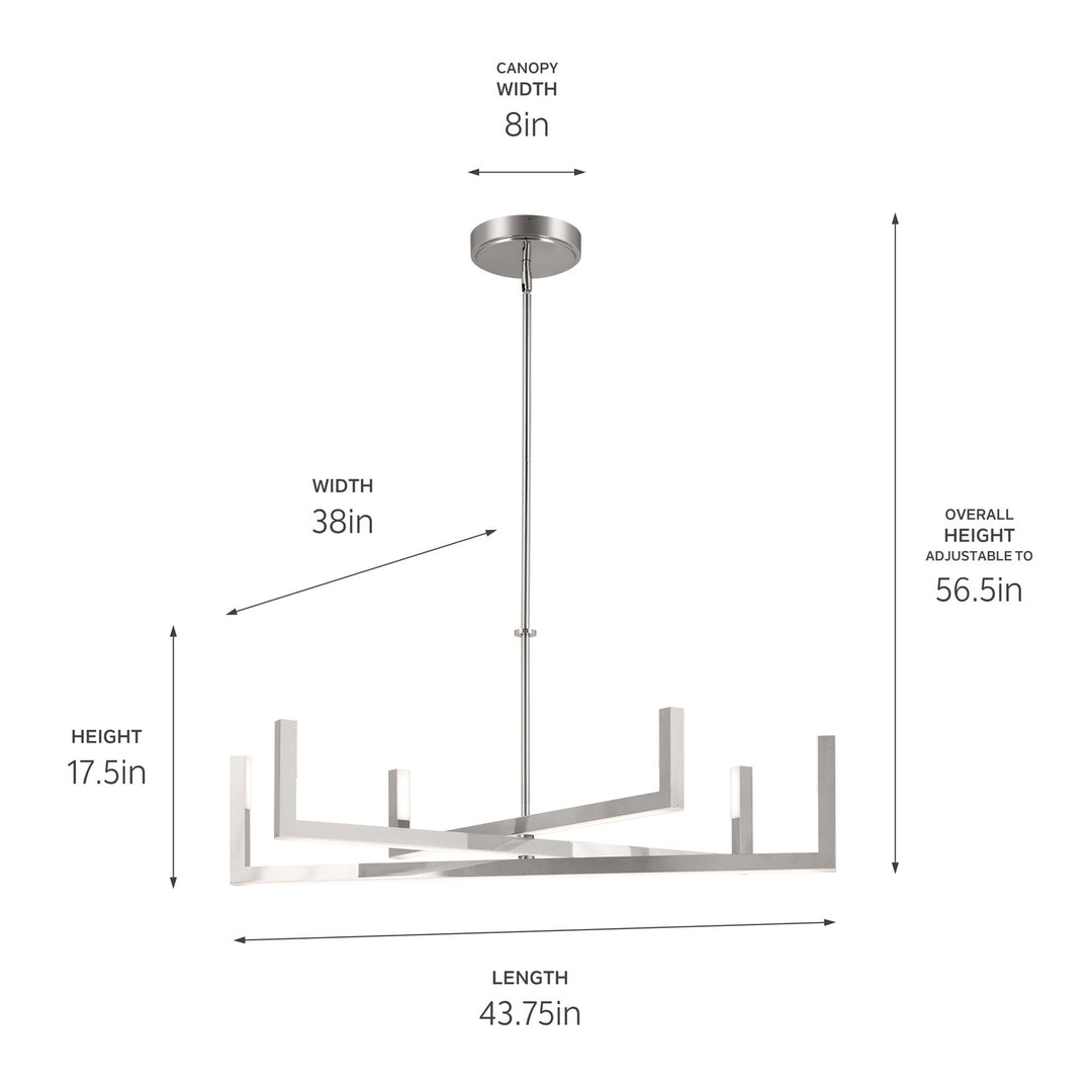 Kichler Canada - 84328PN - LED Chandelier - Priam - Polished Nickel