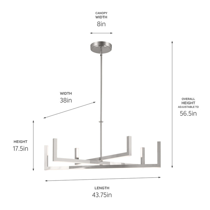 Kichler Canada - 84328PN - LED Chandelier - Priam - Polished Nickel