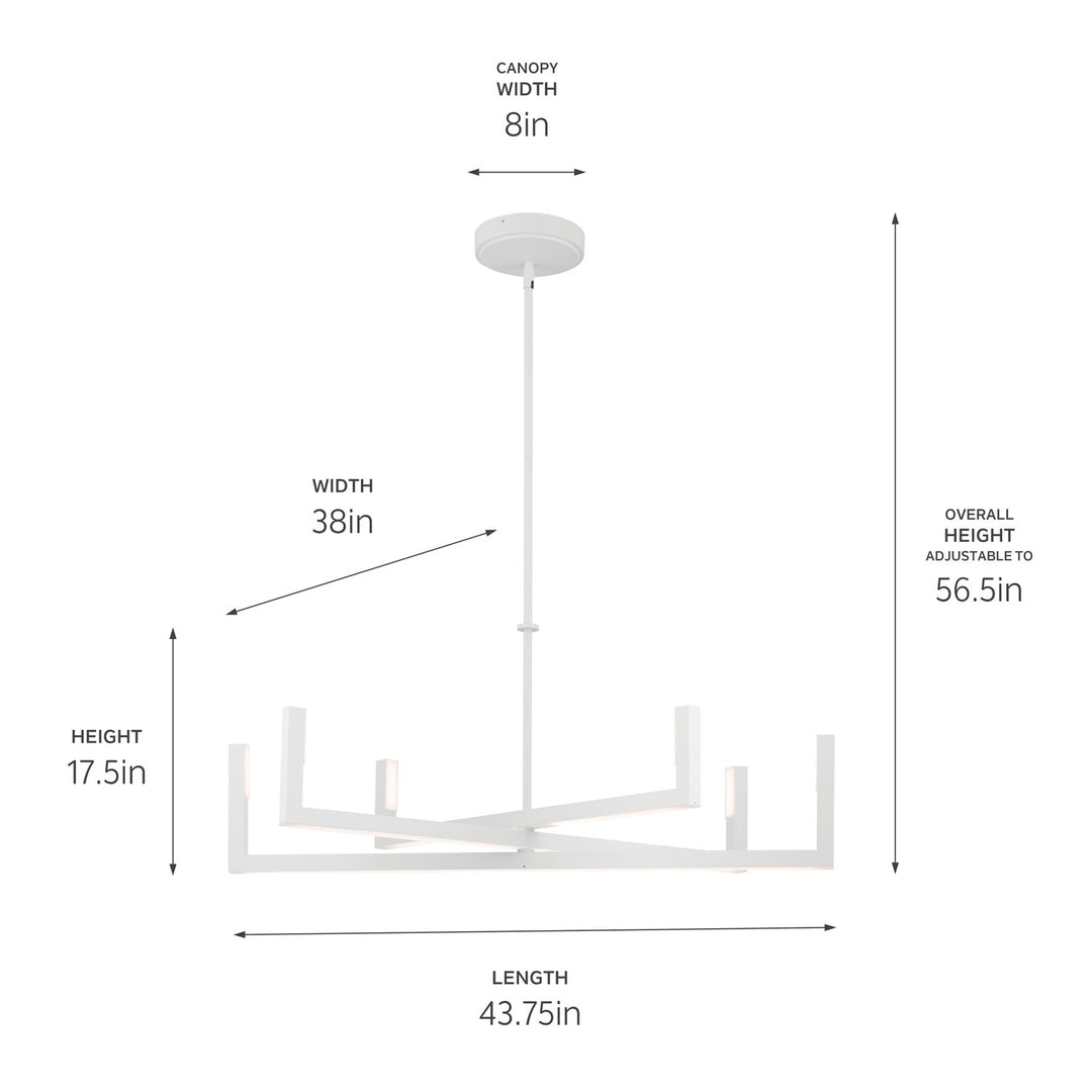 Kichler Canada - 84328WH - LED Chandelier - Priam - White