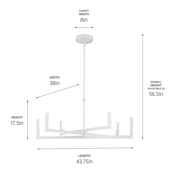 Kichler Canada - 84328WH - LED Chandelier - Priam - White