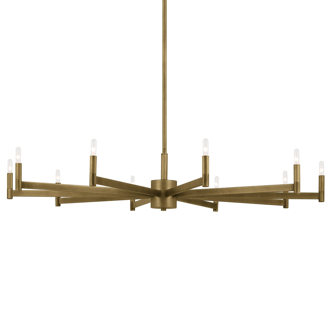 Kichler Canada - 52613NBR - Ten Light Chandelier - Erzo - Natural Brass