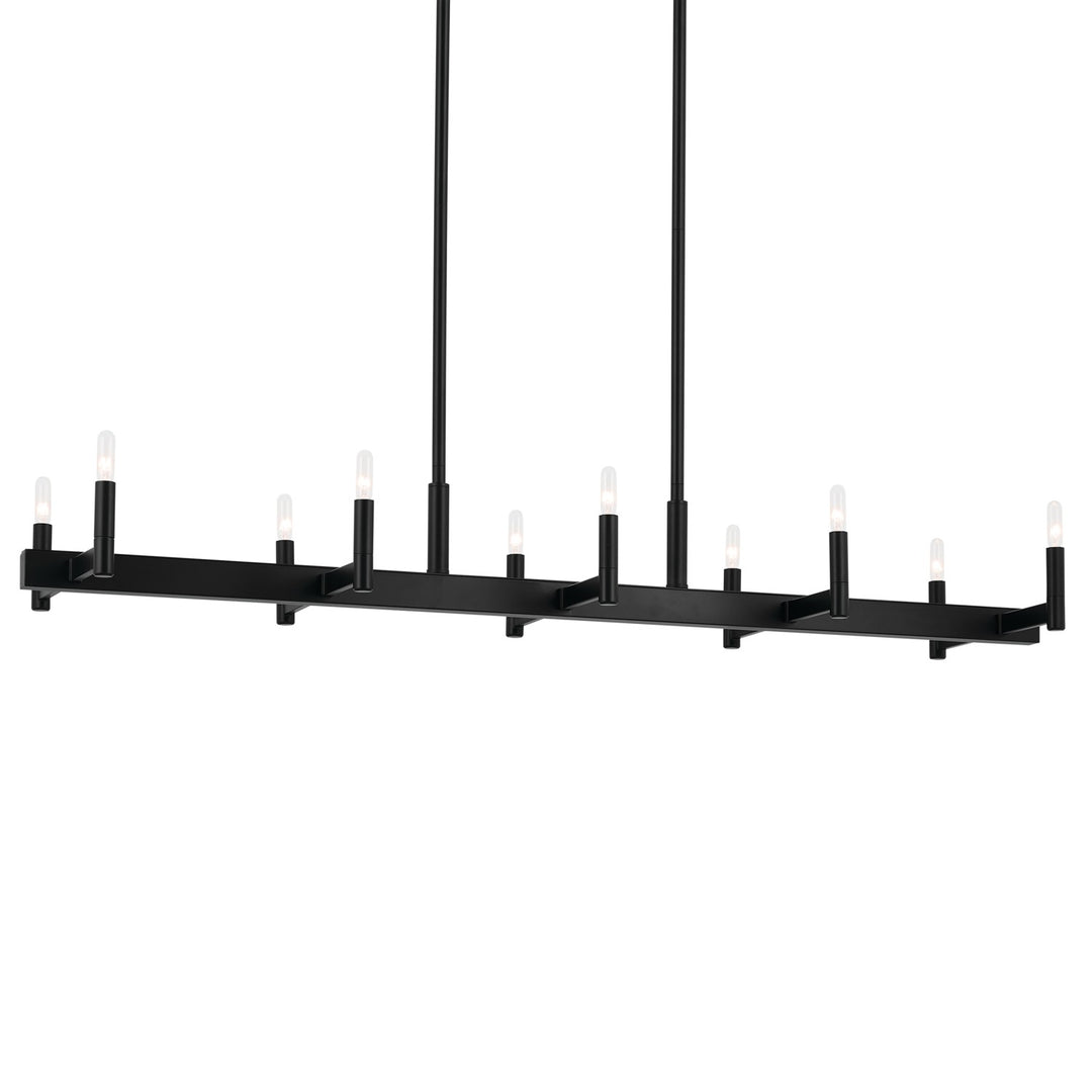Kichler Canada - 52614BK - Ten Light Linear Chandelier - Erzo - Black