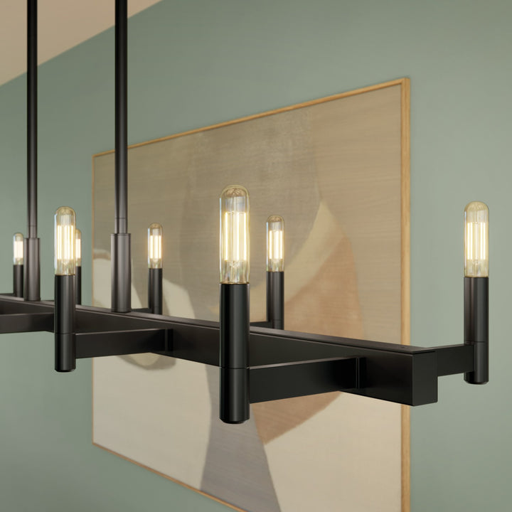 Kichler Canada - 52614BK - Ten Light Linear Chandelier - Erzo - Black