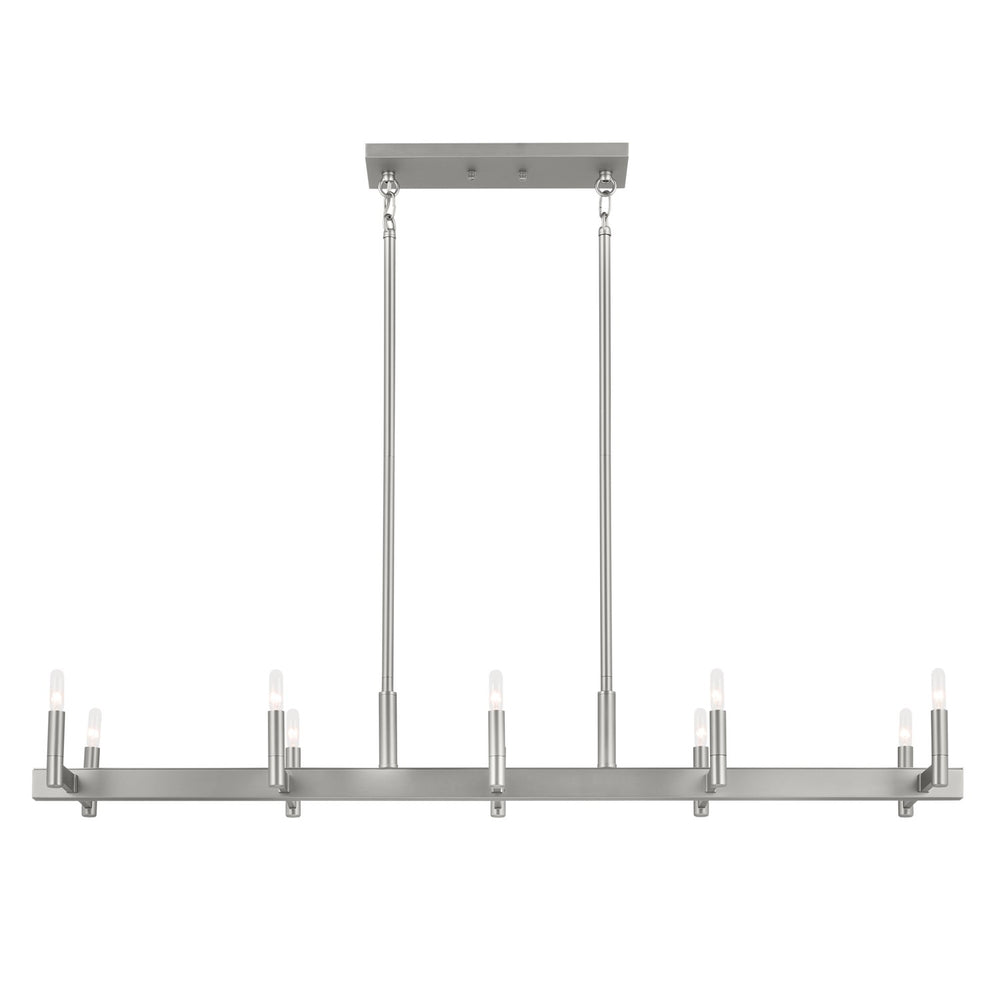 Kichler Canada - 52614SN - Ten Light Linear Chandelier - Erzo - Satin Nickel
