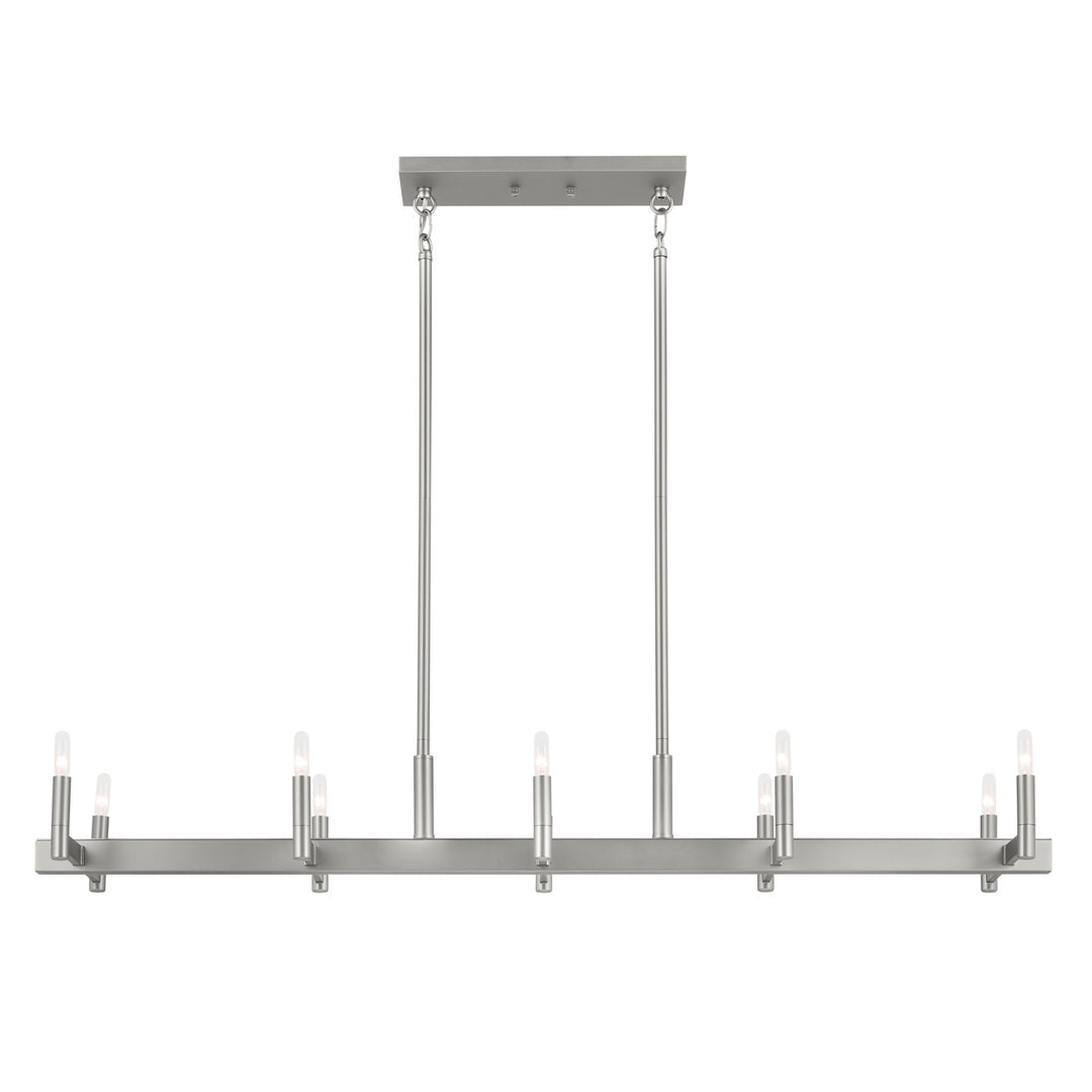 Kichler Canada - 52614SN - Ten Light Linear Chandelier - Erzo - Satin Nickel