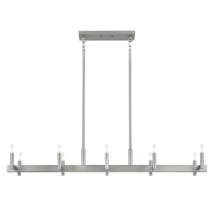 Kichler Canada - 52614SN - Ten Light Linear Chandelier - Erzo - Satin Nickel