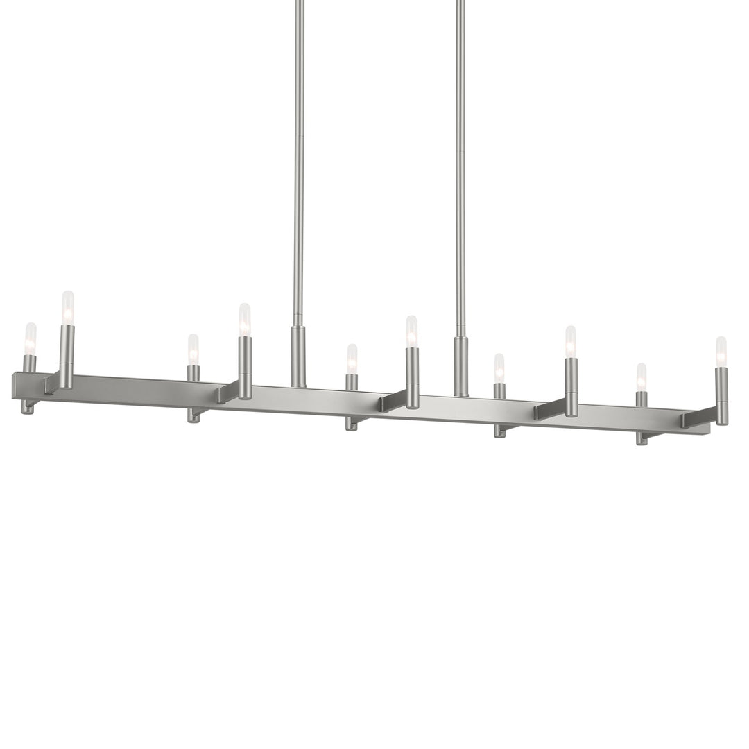 Kichler Canada - 52614SN - Ten Light Linear Chandelier - Erzo - Satin Nickel
