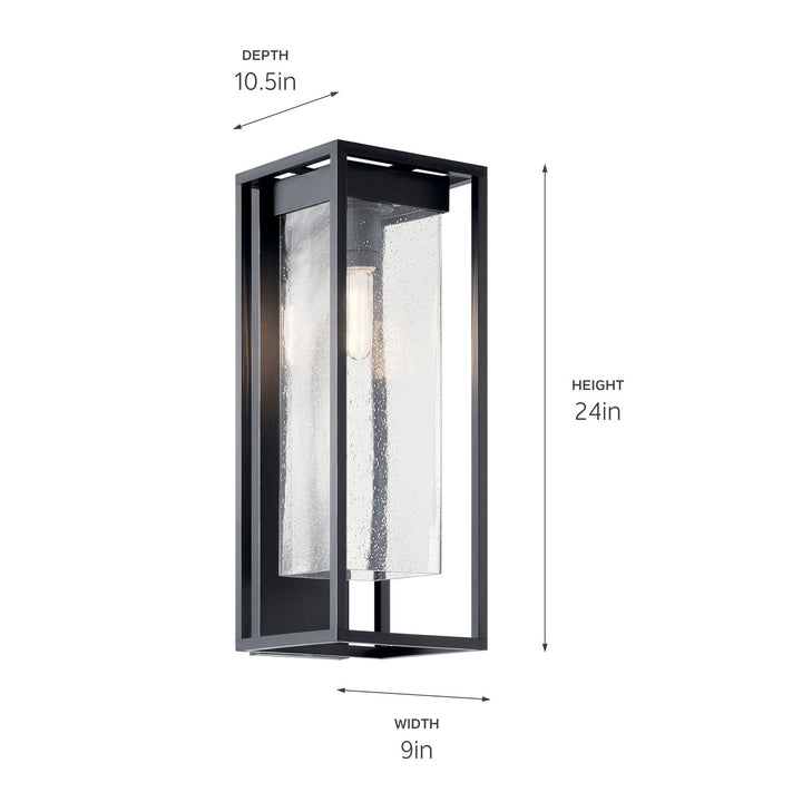 Kichler Canada - 59063BSL - One Light Outdoor Wall Mount - Mercer - Black With Silver Highlights