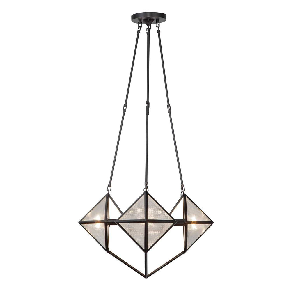 Alora Canada - CH332421UBCR - Four Light Chandelier - Cairo - Ribbed Glass/Urban Bronze